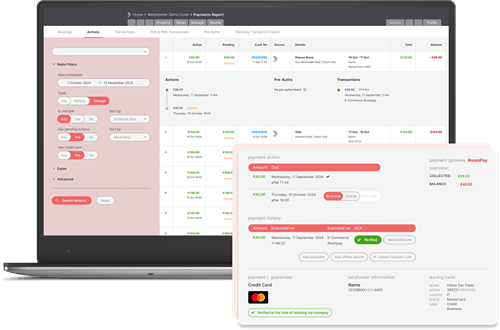 Screenshot of payment process from roompay