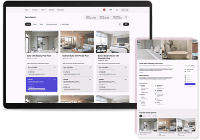 Screenshot of webhotelier Booking Engine