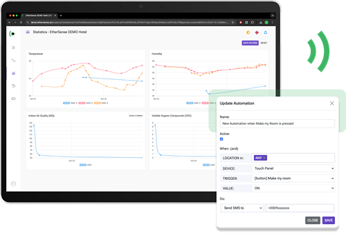 Screenshot of EtherSense's platform