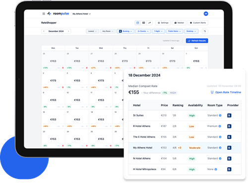 Screenshot of roompulse's platform
